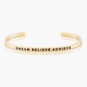 MantraBand Gold Dream Believe Achieve Bracelet